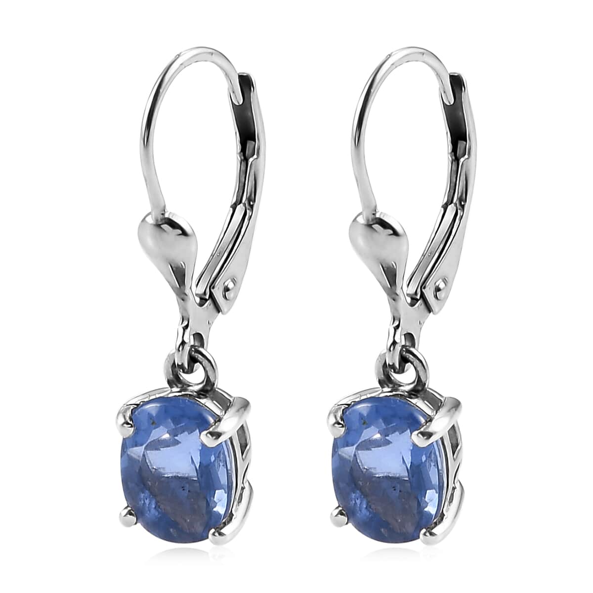 Color Change Fluorite Lever Back Earrings in Platinum Over Sterling Silver 3.00 ctw image number 3