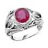 Bali Legacy Niassa Ruby (FF) Floral Ring in Sterling Silver (Size 5.0) 4.50 ctw image number 0