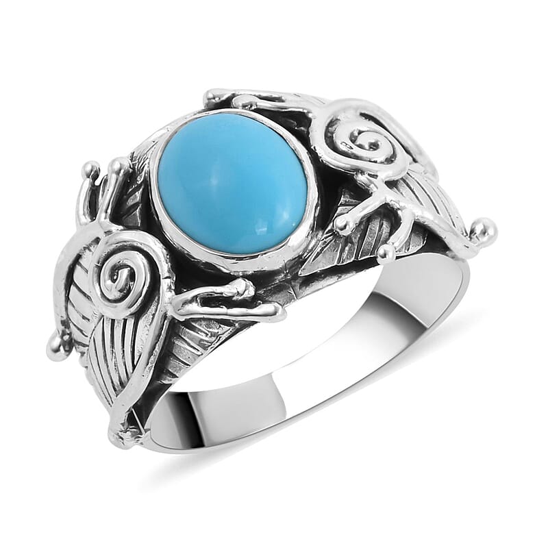 Bali Legacy Sleeping Beauty Turquoise Ring in Sterling Silver (Size 10.0) 8 Grams 2.90 ctw