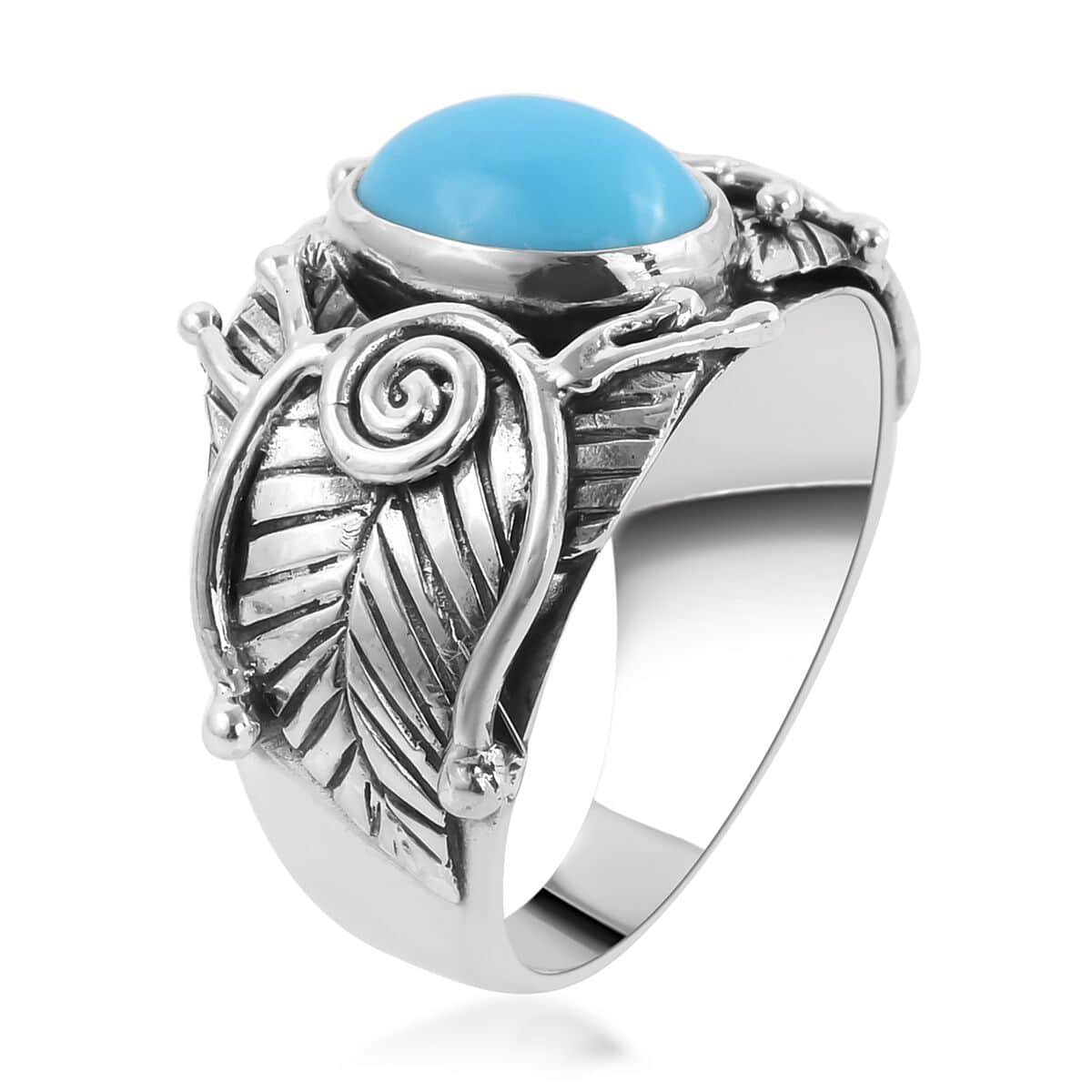 BALI LEGACY American Natural Sleeping Beauty Turquoise Ring in Sterling Silver 8 Grams 2.90 ctw image number 3