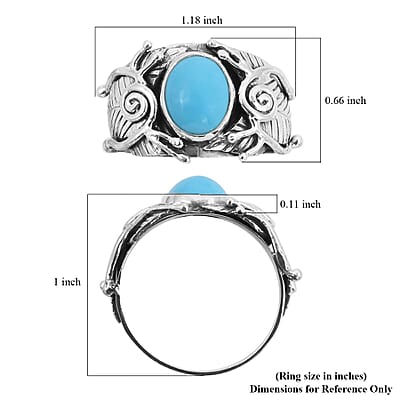 Bali Legacy Sleeping Beauty Turquoise Ring in Sterling Silver (Size 10.0) 8 Grams 2.90 ctw