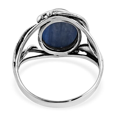 Bali Legacy Himalayan Kyanite Leaf Ring in Sterling Silver (Size 10.0) 7.00 ctw