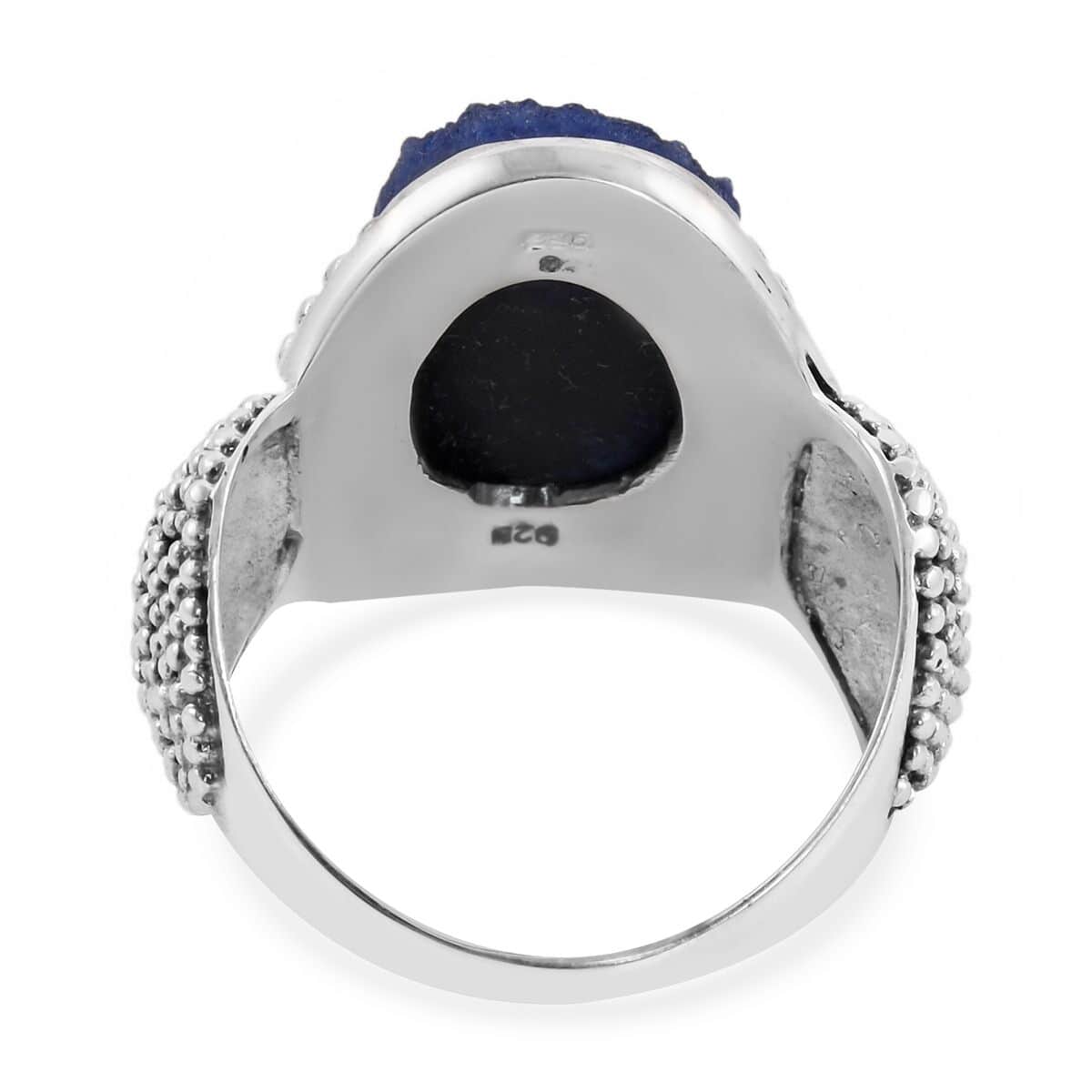 BALI LEGACY Blue Drusy Quartz Ring in Sterling Silver (Size 10.0) 10.30 Grams 9.00 ctw image number 4