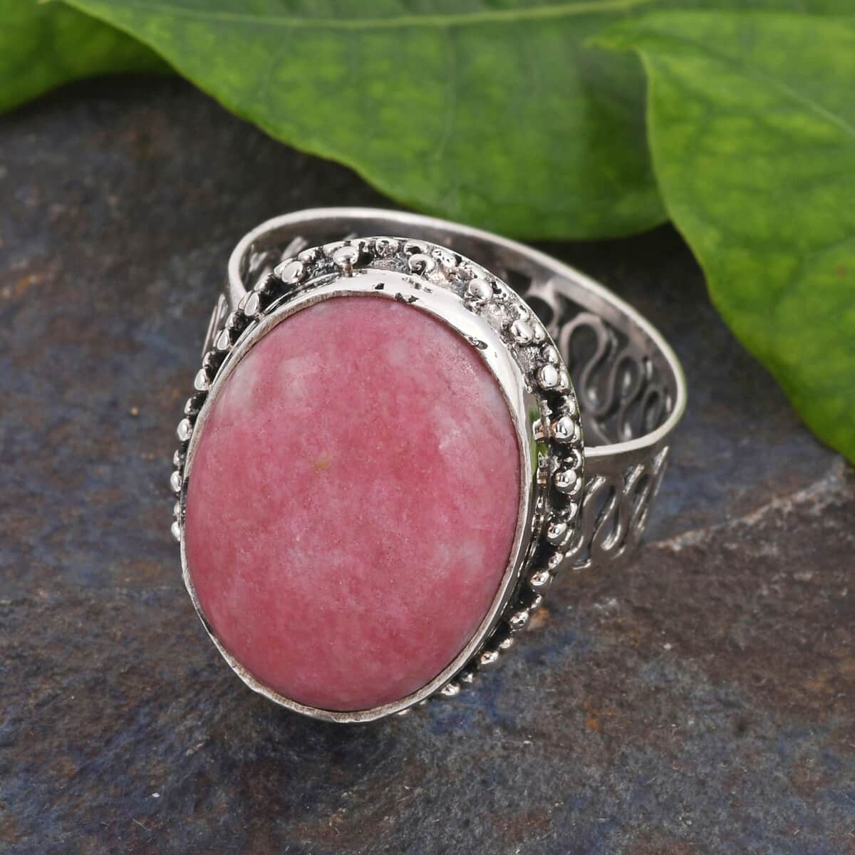 BALI LEGACY Norwegian Thulite Solitaire Ring in Sterling Silver 19.50 ctw image number 1