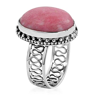 Bali Legacy Norwegian Thulite Solitaire Ring in Sterling Silver (Size 10.0) 19.50 ctw