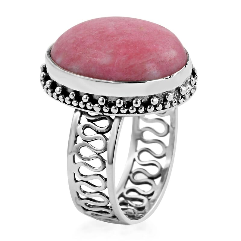 Bali Legacy Norwegian Thulite Solitaire Ring in Sterling Silver (Size 10.0) 19.50 ctw