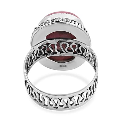 Bali Legacy Norwegian Thulite Solitaire Ring in Sterling Silver (Size 10.0) 19.50 ctw