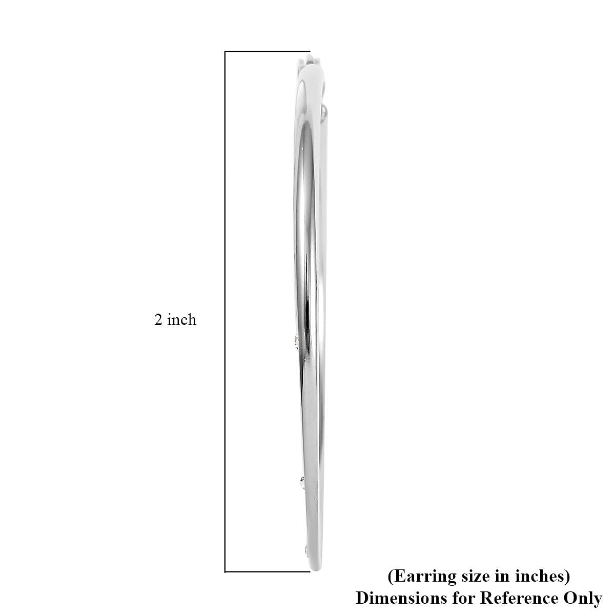 Austrian Crystal Hoop Earrings in Stainless Steel , Tarnish-Free, Waterproof, Sweat Proof Jewelry image number 4