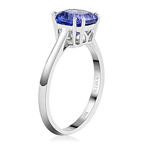 Certified & Appraised Iliana 18K White Gold AAA Tanzanite Solitaire Ring (Size 7.0) 3 Grams 1.90 ctw (Del. in 10-15 Days) 