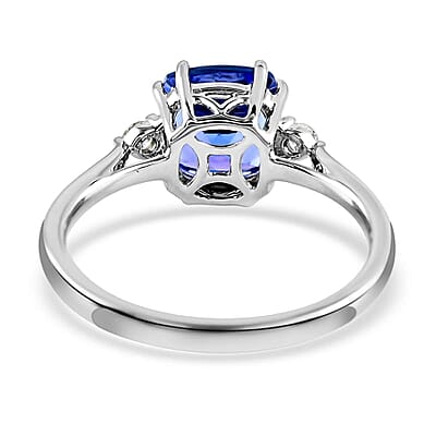Certified & Appraised Iliana AAA Tanzanite and G-H SI Diamond 2.40 ctw Ring in 18K White Gold (Size 10.0)