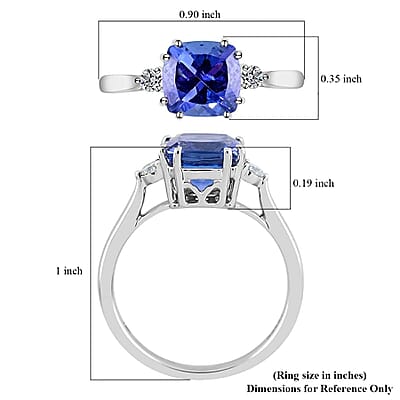 Certified & Appraised Iliana AAA Tanzanite and G-H SI Diamond 2.40 ctw Ring in 18K White Gold (Size 10.0)