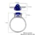 Certified & Appraised Iliana 18K White Gold AAA Tanzanite Ring, Diamond Ring, Diamond Gold Ring, Wedding Rings (Size 10.0) 2.05 ctw image number 5