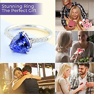 Certified & Appraised Iliana 18K White Gold AAA Tanzanite and Diamond 2.05 ctw Ring, Diamond Gold Ring, Wedding Rings (Size 7.0) (Del. in 10-15 Days) 