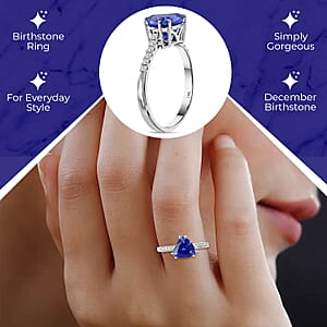 Certified & Appraised Iliana 18K White Gold AAA Tanzanite and Diamond 2.05 ctw Ring, Diamond Gold Ring, Wedding Rings (Size 9.0) (Del. in 10-15 Days) 