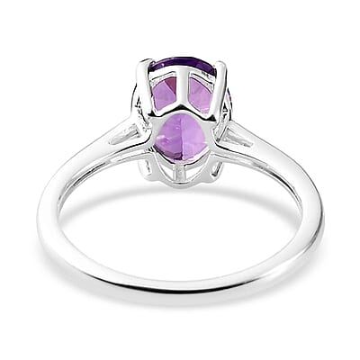 Mashamba Amethyst Solitaire Ring in Sterling Silver (Size 10.0) 1.70 ctw