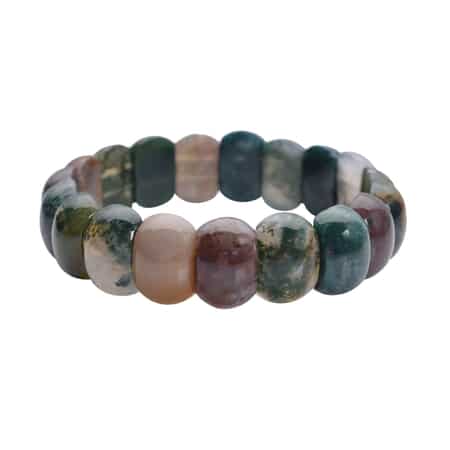 Indian Agate Section Stretch Bracelet 181.50 ctw image number 0