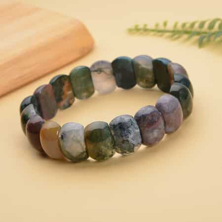 Indian Agate Section Stretch Bracelet 181.50 ctw image number 1