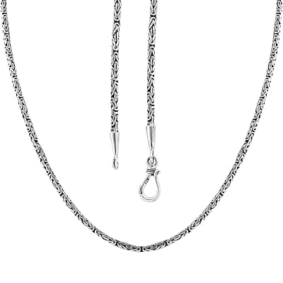 Bali Legacy Sterling Silver 2.5mm Borobudur Necklace 30 Inches 31 Grams