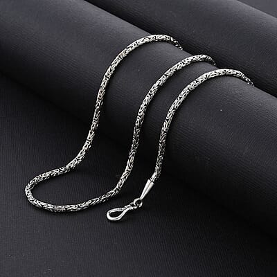 Bali Legacy Sterling Silver 2.5mm Borobudur Necklace 36 Inches 37 Grams