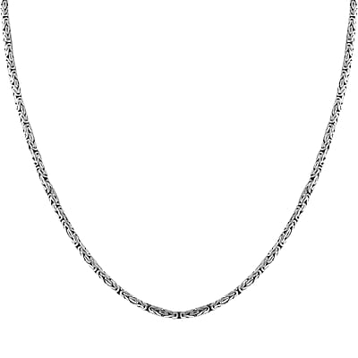 Bali Legacy Sterling Silver 2.5mm Borobudur Necklace 36 Inches 37 Grams