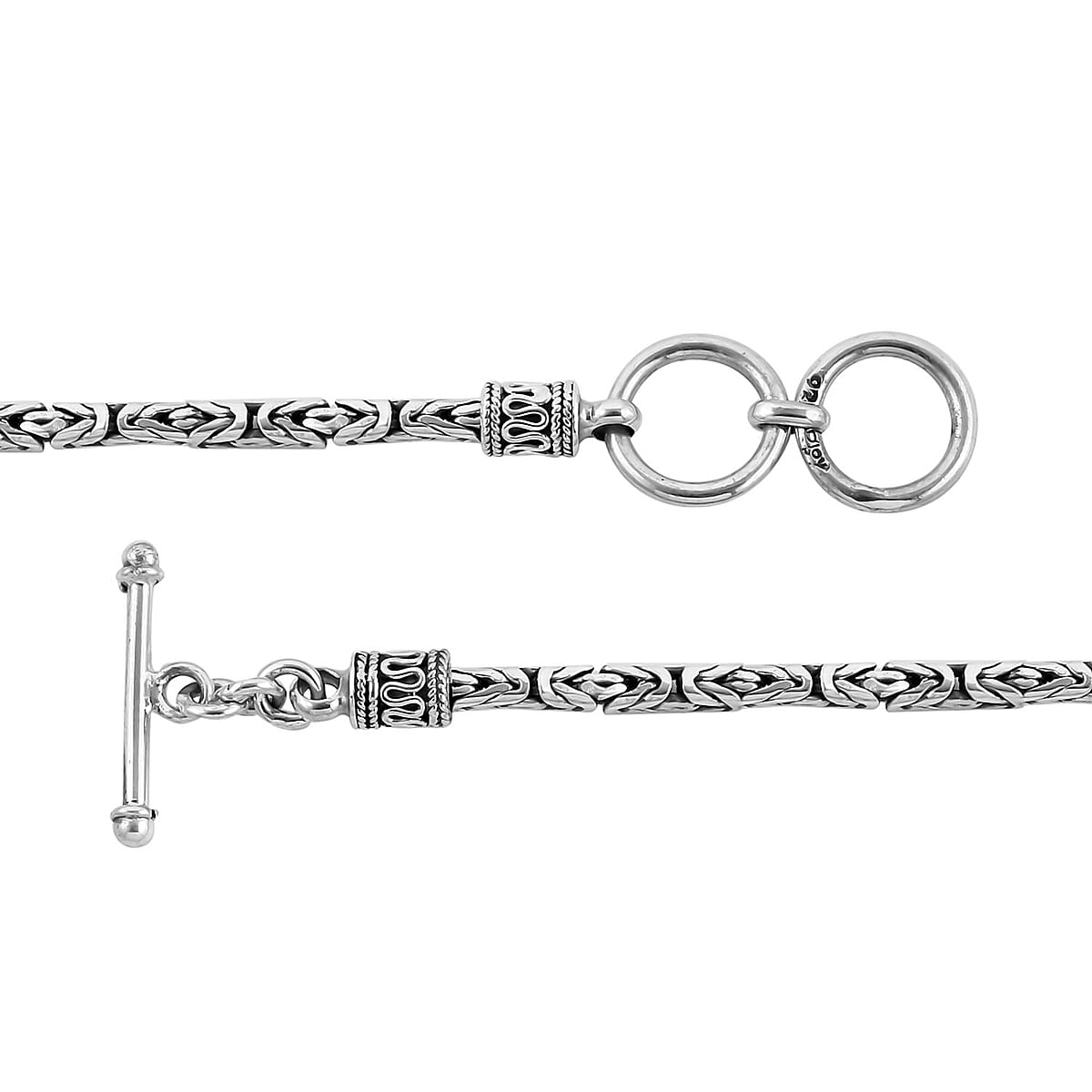 Bali Legacy Sterling Silver Borobudur Necklace 18 Inches 72.40 Grams image number 4