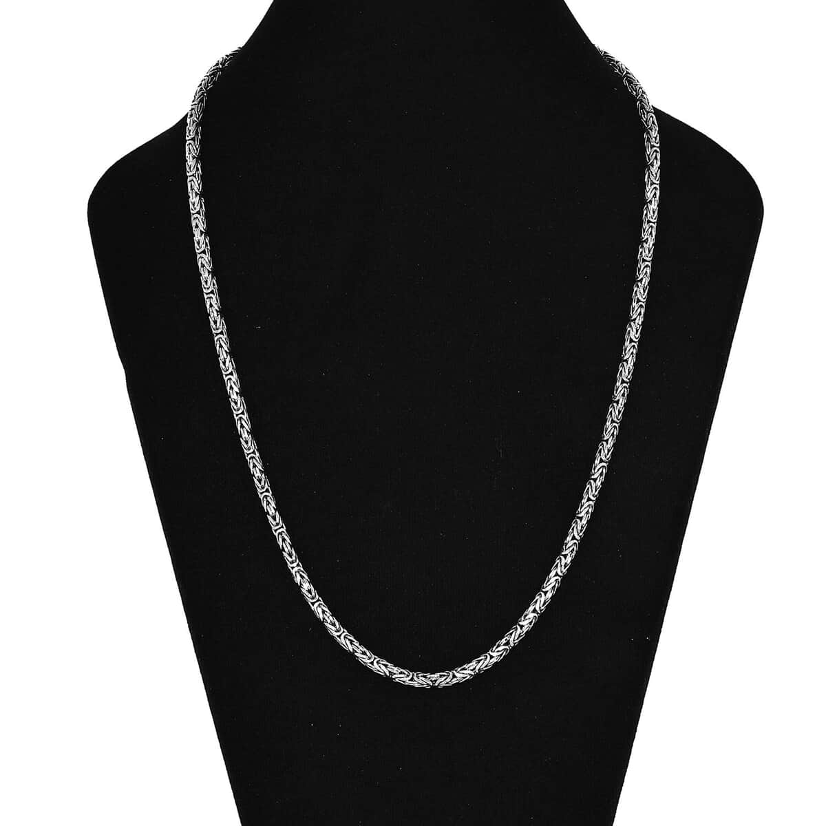 Bali Legacy Sterling Silver 4mm Borobudur Necklace 24 Inches 56.60 Grams image number 2