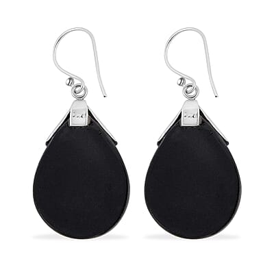 Abalone Shell Drop Earrings in Sterling Silver