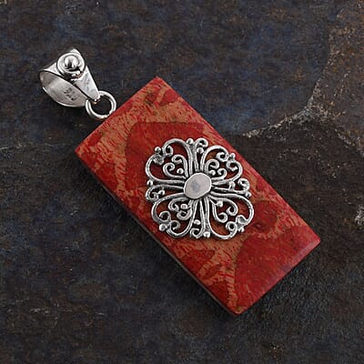 Sponge Coral Pendant without Chain in Sterling Silver