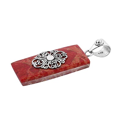 Sponge Coral Pendant without Chain in Sterling Silver