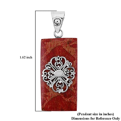 Sponge Coral Pendant without Chain in Sterling Silver