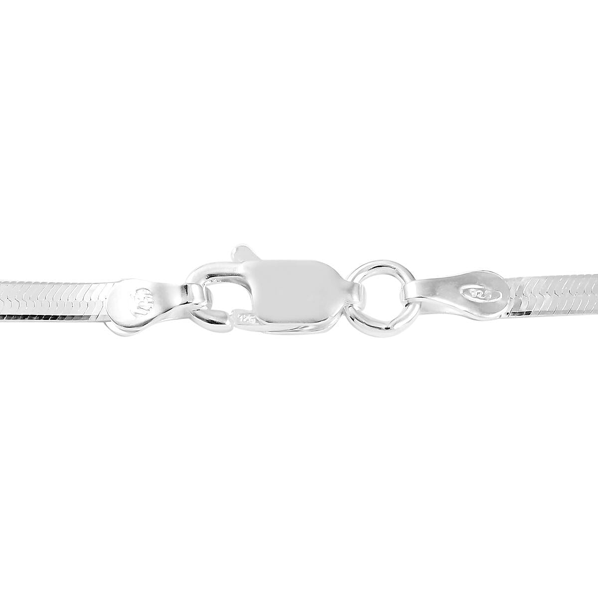 Italian Sterling Silver 2.3mm Herringbone Anklet (10 in) 2.10 Grams image number 3