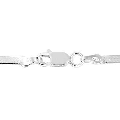 Italian Sterling Silver 2.3mm Herringbone Anklet (10 in) 2.10 Grams