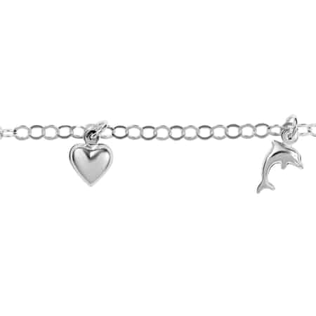 Single Rolo Toggle Sterling Silver Charm Bracelet - Various Sizes ::  Timeless Charms 