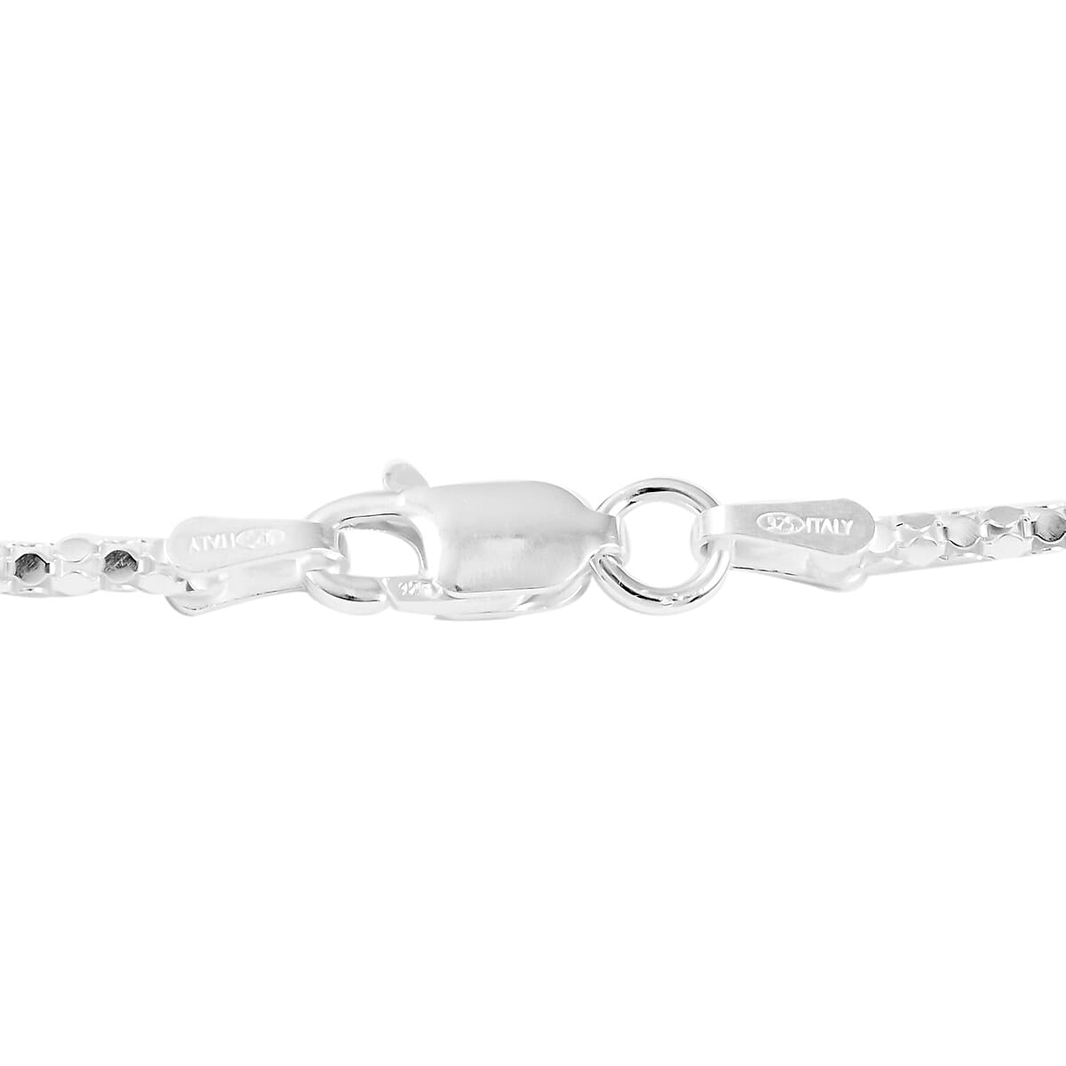 Italian Sterling Silver 1.7mm Diamond Cut Popcorn Chain Anklet (10 in) 1.90 Grams image number 3