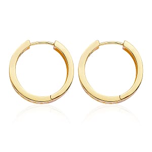 Moissanite Huggie Hoop Earrings in Vermeil Yellow Gold Over Sterling Silver 3.00 ctw