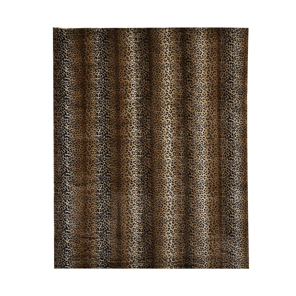 Homesmart Brown Stripe & Leopard Pattern Microfiber, Faux Rabbit Fur Layer Reversible Blanket image number 1