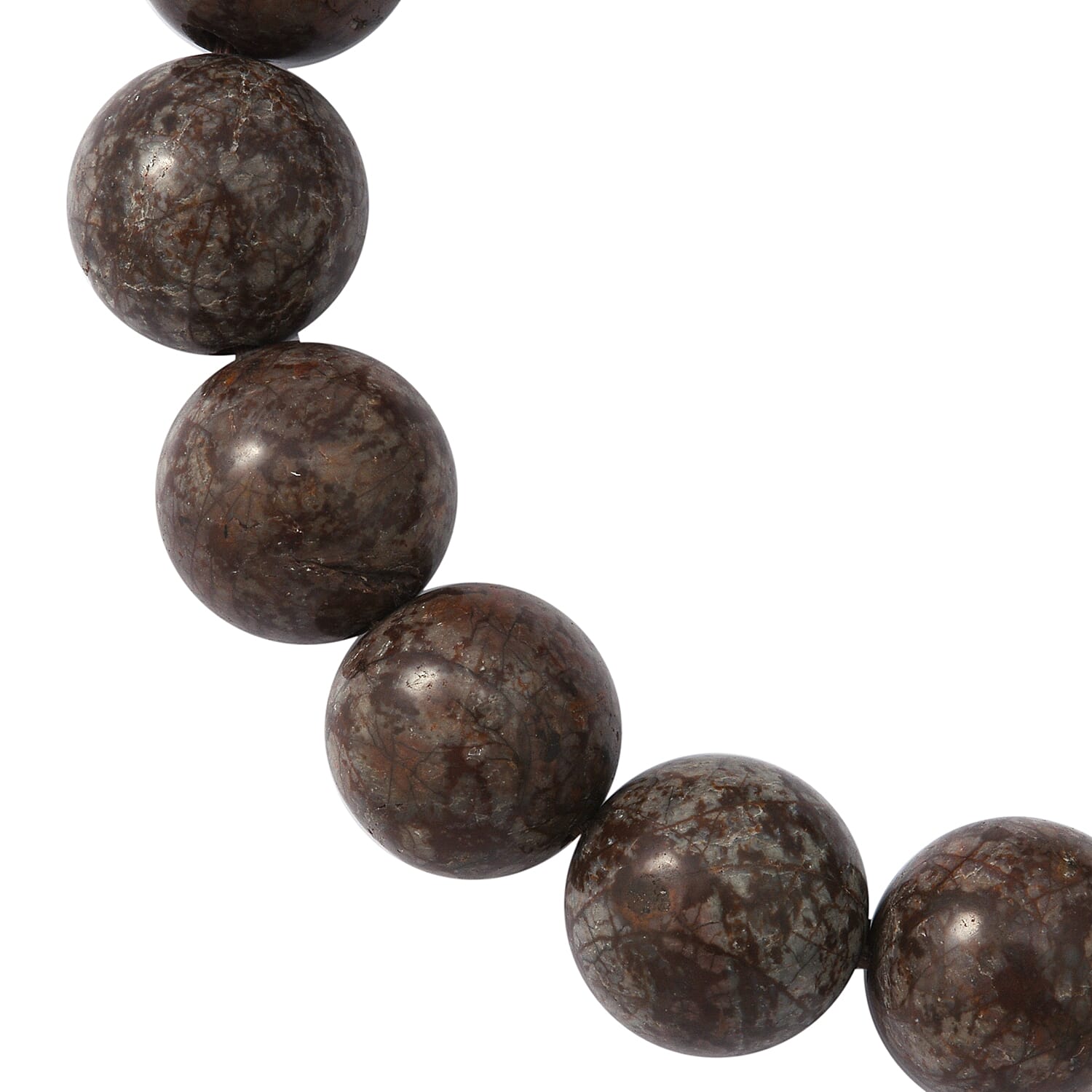Snow Flake Obsidian 12mm Beaded Stretch Bracelet 150.00 ctw