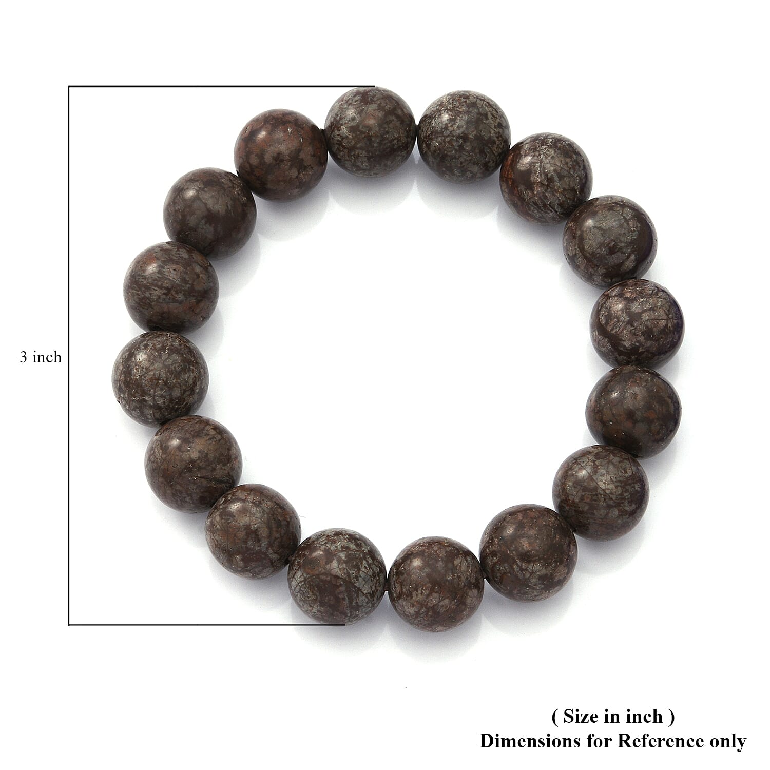 Snow Flake Obsidian 12mm Beaded Stretch Bracelet 150.00 ctw