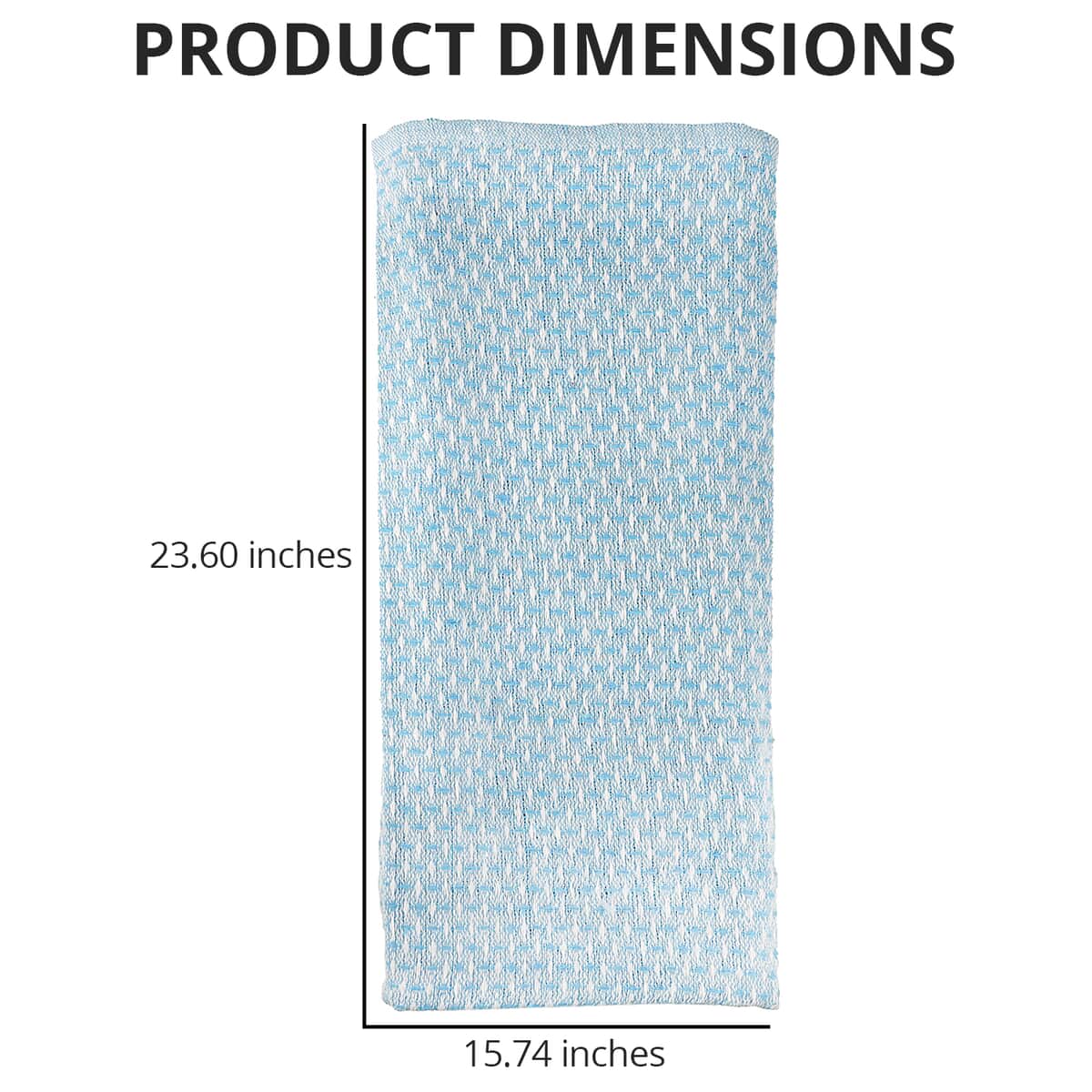 "Cotton  SOLID Kitchen Towel set of 10 / Blue Color weight - 60  gm pc" image number 4