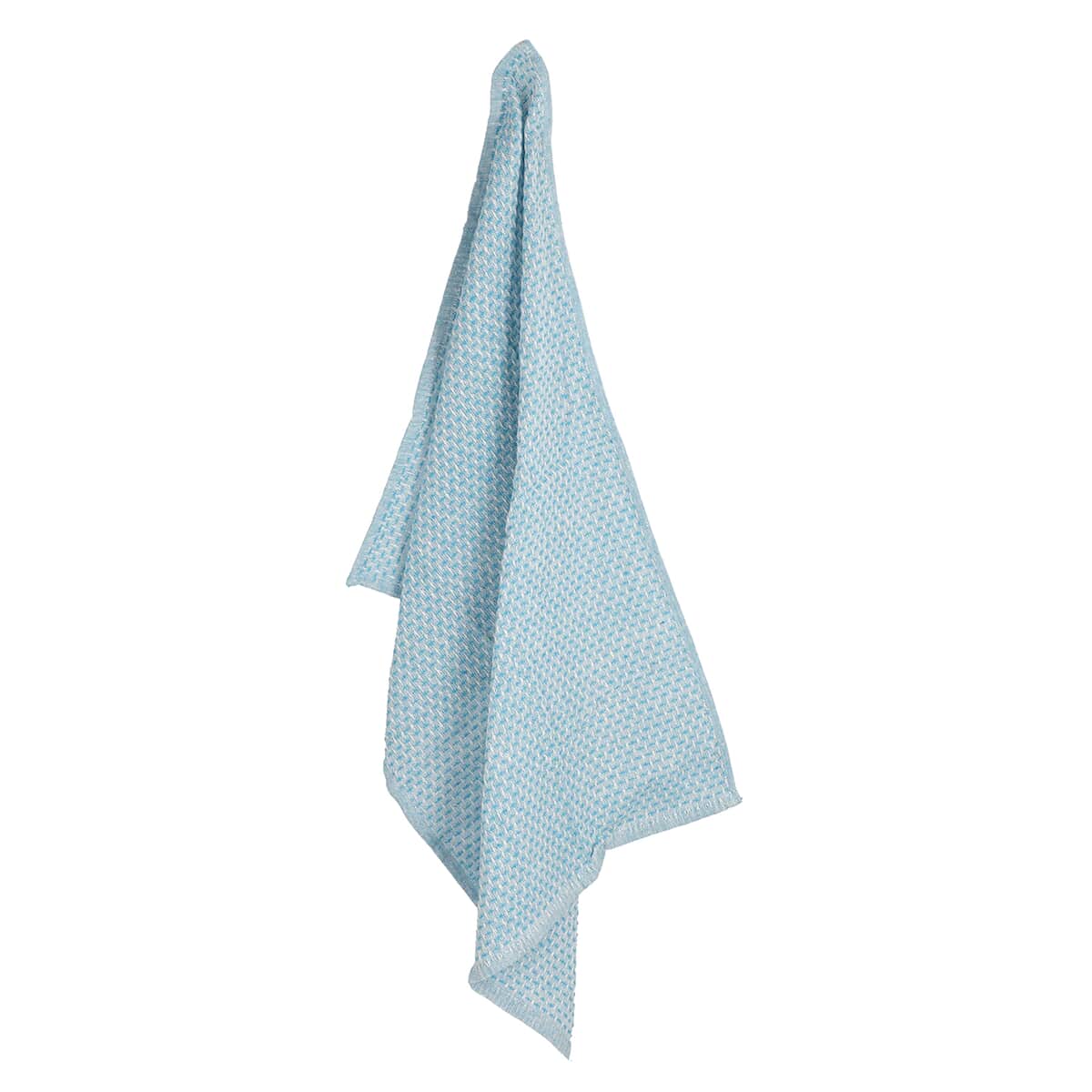 Set of 10 Solid Blue Cotton Kitchen Towels image number 6