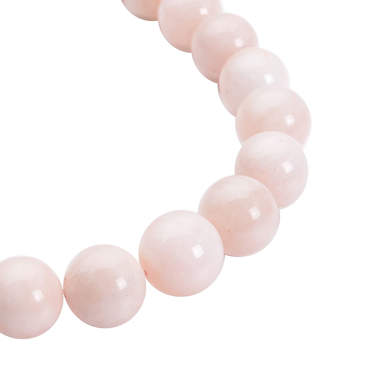 Pink Morganite Beaded Necklace 20 Inches with Magnetic Lock in Rhodium Over Sterling Silver 696.50 ctw image number 2