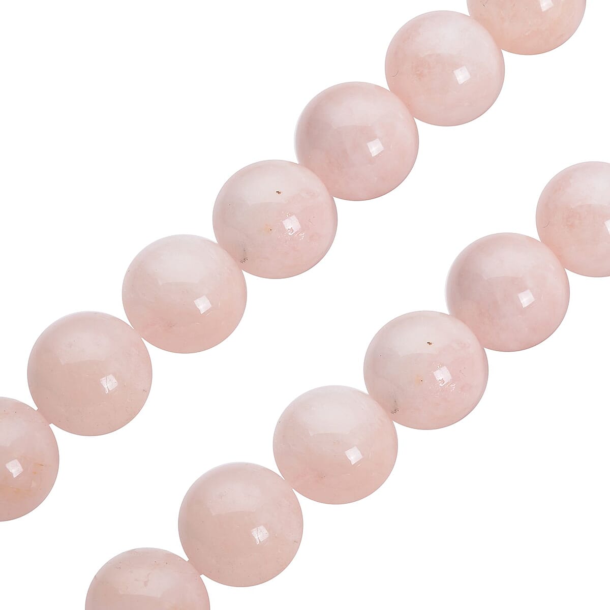 Pink Morganite Beaded Necklace 20 Inches with Magnetic Lock in Rhodium Over Sterling Silver 696.50 ctw image number 3