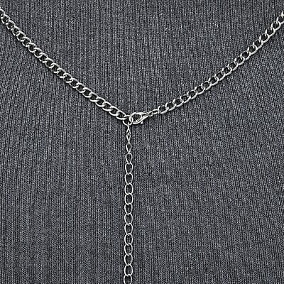 Layered Design Body Chain 28 Inches in Silvertone