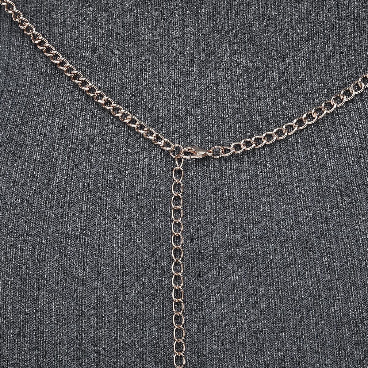 Layered Design Body Chain 28 Inches in Rosetone image number 4