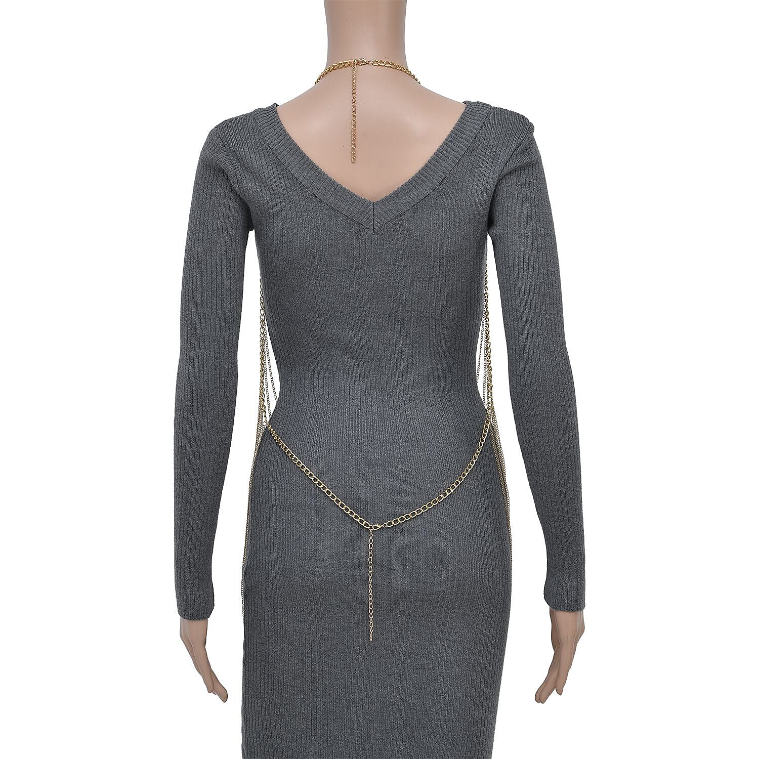 Layered Design Body Chain 20.50 Inches in Goldtone