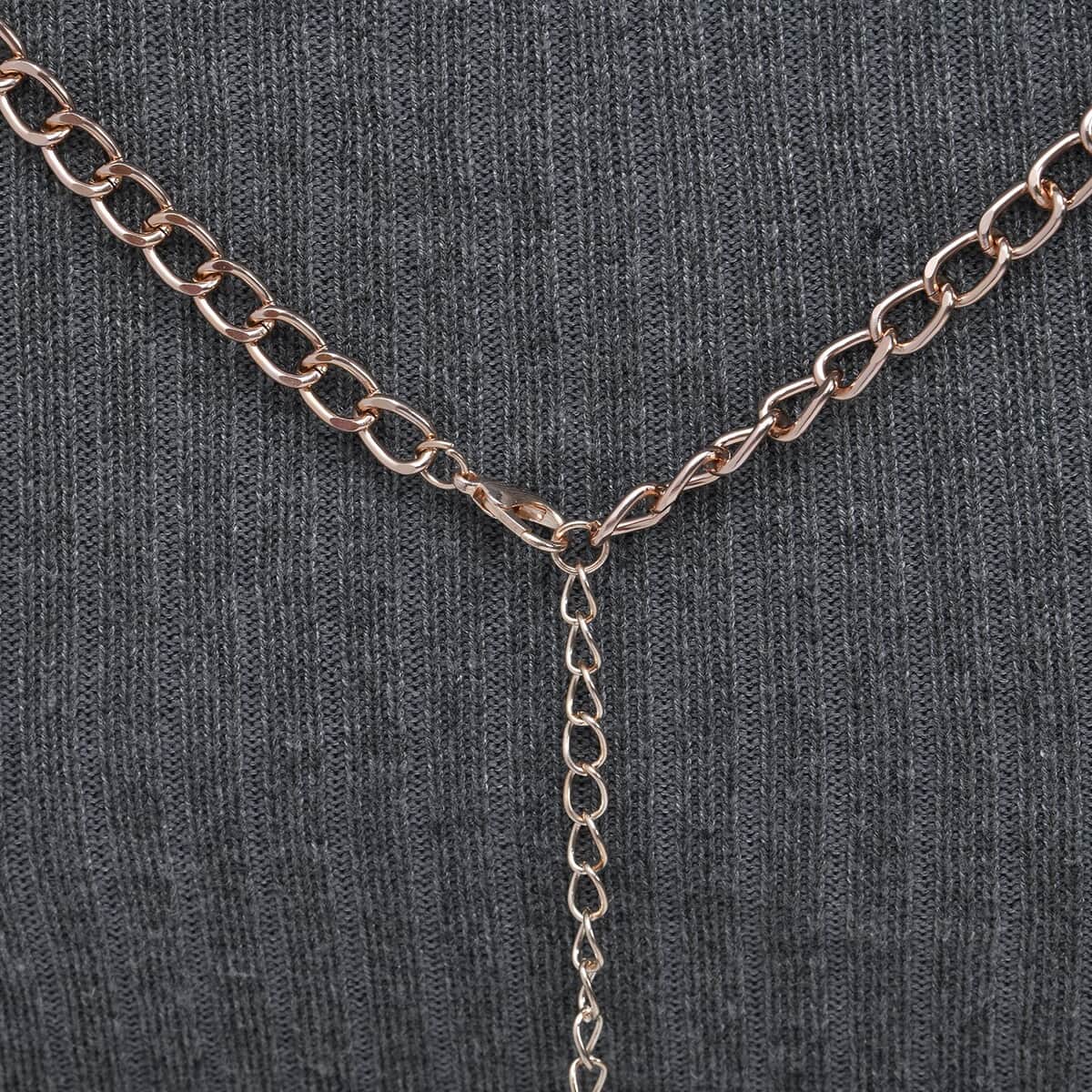 Layered Design Body Chain 20.50 Inches in Rosetone image number 4