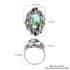 Artisan Crafted Sonoran Gold Turquoise and Multi-Tourmaline Floral Ring in Sterling Silver (Size 7.0) 6.65 ctw image number 5