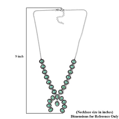 Artisan Crafted Sonoran Gold Turquoise Necklace 18 Inches in Sterling Silver 11.85 ctw