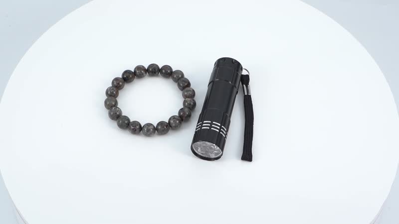 Natural Yooperlite 129.50 ctw 10-11mm Beaded Stretch Bracelet with Free UV Flash Light