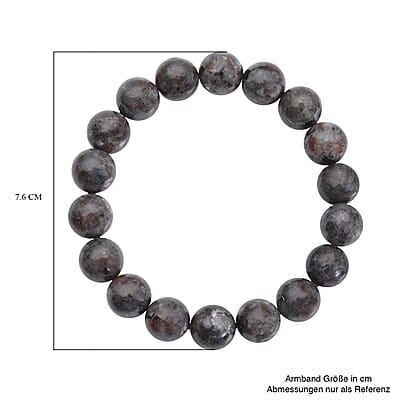 Natural Yooperlite 129.50 ctw 10-11mm Beaded Stretch Bracelet with Free UV Flash Light